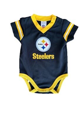 Pittsburgh Steelers NFL 0-3 Month Infant Fan One Piece Jersey Bodysuit
